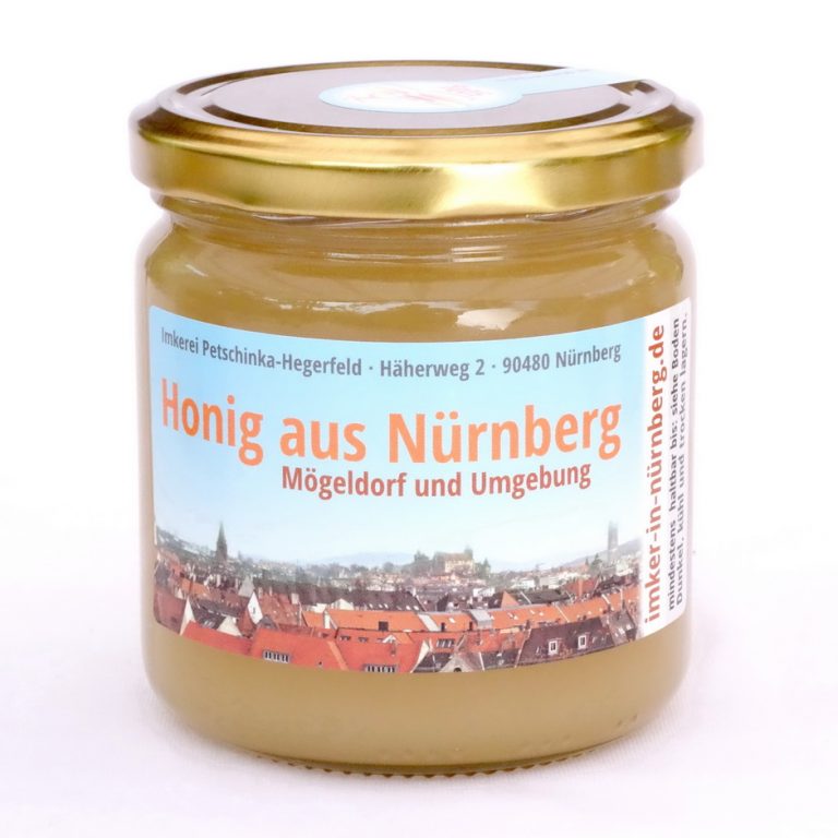 Honig aus Nürnberg Mögeldorf 2019 • Sommerhonig mit hohem Lindenanteil Honig aus Nürnberg Mögeldorf 2019 • Sommerhonig mit hohem Lindenanteil • Imkerei Danielle Petschinka-Hegerfeld